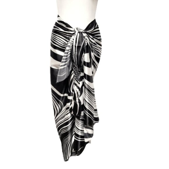 Pareo Sarong Skirt Swimsuit Cover Up Strapless Dress for Beach Vacation Wedding - Picture 4 of 7